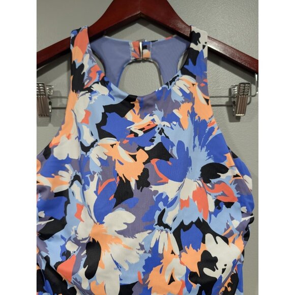 Athleta Women's Maldives Colorful High Neck Bra Cup Tankini Swim Tank Top 34B/C - Picture 7 of 16